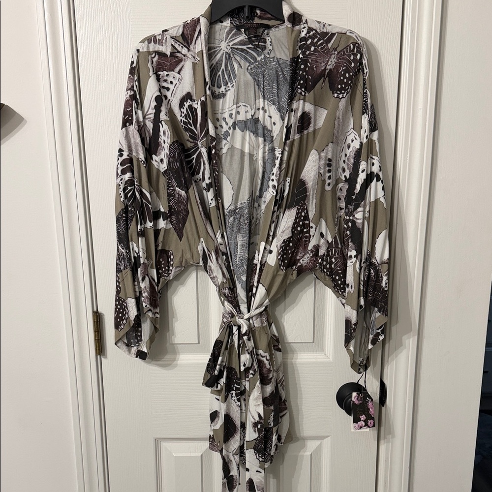 Butterfly Print Women's Robe